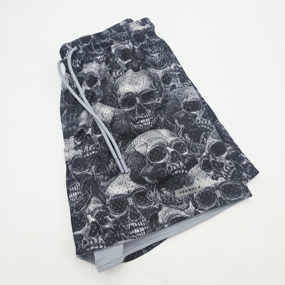 YoungLA Other - Youngla Skulls AOP Reversible Mesh Workout Shorts Gym 1111 Men's Size Medium